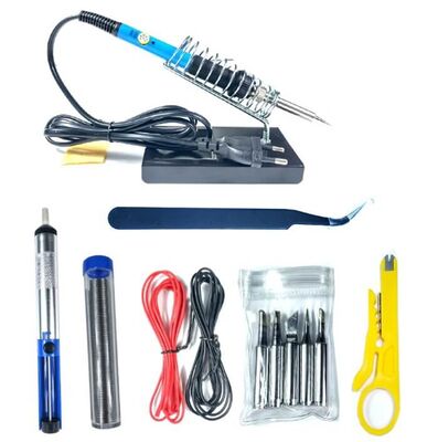 60W Adjustable Temperature Soldering Iron Kit with Case - 1