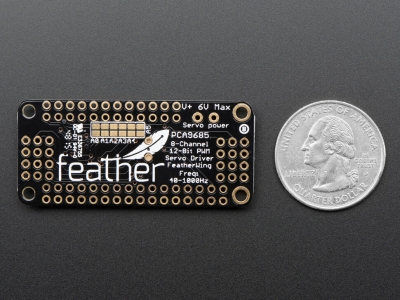 8-Channel PWM or Servo FeatherWing Plugin for All Feather Boards - 7