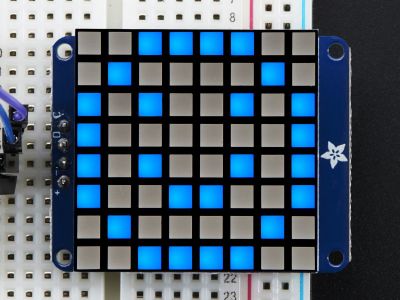 8x8 1.2'' Ultra Bright Blue Colored I2C LED Matrix