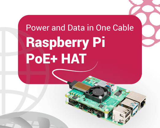 Power and Data in One Cable: Raspberry Pi PoE+ HAT
