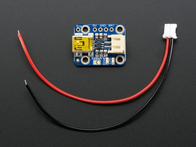 Adafruit Mini Lipo w/Mini-B USB Jack - USB LiIon/LiPoly Şarj Cihazı - v1