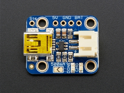 Adafruit Mini Lipo with Mini-B USB Jack - USB LiIon/LiPoly Charger - v1 - 2