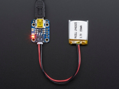 Adafruit Mini Lipo with Mini-B USB Jack - USB LiIon/LiPoly Charger - v1 - 7