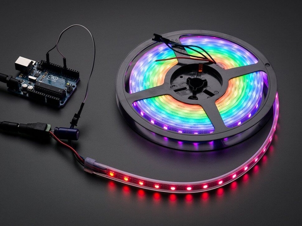 Adafruit - Adafruit NeoPixel Digital RGB LED Strip - Black 60 LEDs 1m