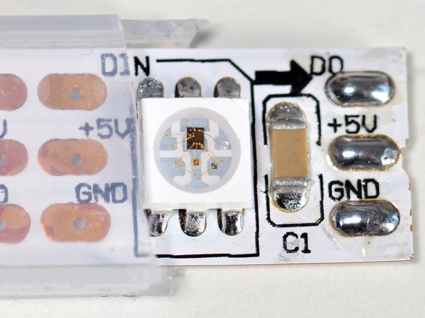 Adafruit NeoPixel Dijital RGB LED Şerit - Beyaz 60 LED 1m - Thumbnail