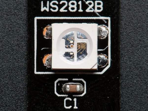 Adafruit NeoPixel Dijital RGB LED Şerit - Siyah 60 LED 1m - Thumbnail