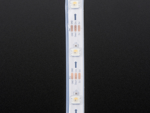 Adafruit NeoPixel Dijital RGBW LED Şerit - Beyaz PCB 30 LEDm 1m - Thumbnail