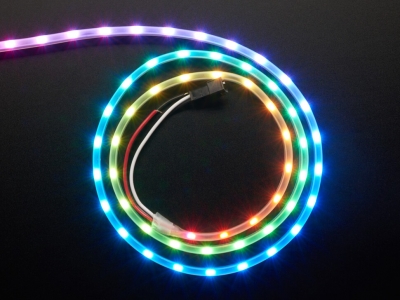 Adafruit NeoPixel LED Yan Işık Çubuğu - Siyah 60 LED