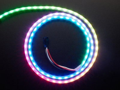 Adafruit NeoPixel LED Yan Işık Çubuğu - Siyah 90 LED