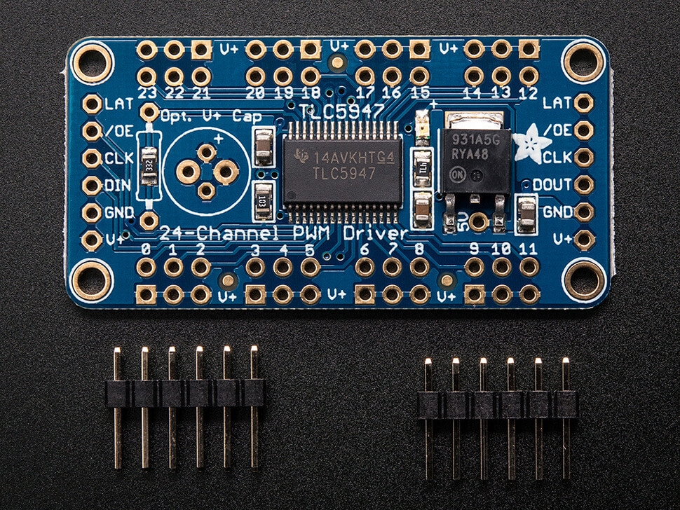 Adafruit's 24-Channel 12-bit PWM LED Driver with SPI Interface - TLC5947  Buy