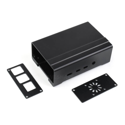 Aluminum Case with DIN Rail Fan for Raspberry Pi 4 - 2