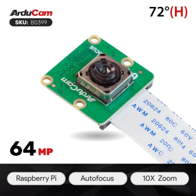 Arducam 64MP Autofocus Camera Module for Raspberry Pi - 1