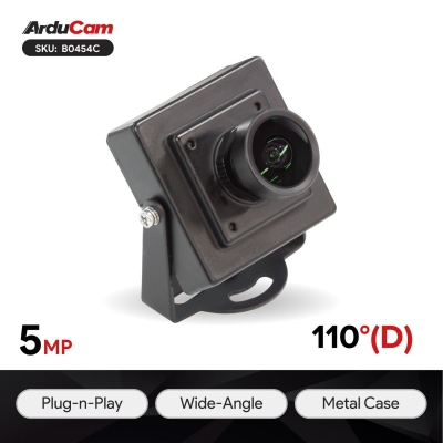 Arducam Geniş Açılı M12 Lensli ve Metal Kasalı 5MP OV5648 USB Kamera Modülü - 1
