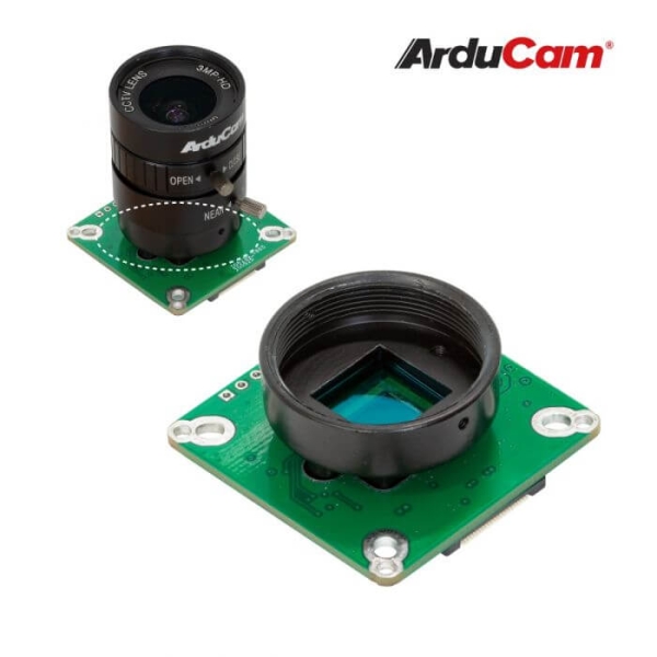 Arducam - Arducam Yüksek Kaliteli Kamera İçin 6mm CS Lensli 12.3MP 1/2.3 İnç IMX477 HQ Kamera Modülü