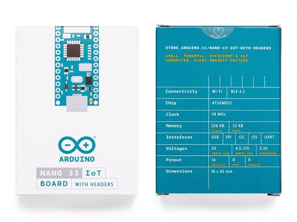 Arduino Nano 33 IoT (Headers) (Orijinal) - Thumbnail