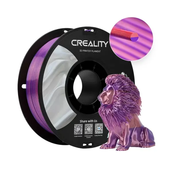 Creality CR PLA Silk Filament 1.75mm 1KG Pembe-Mor