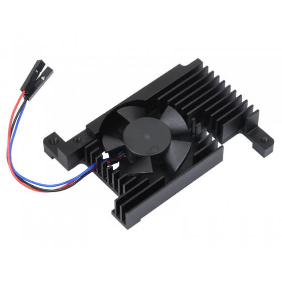 Waveshare - Dedicated All-In-One aluminum alloy cooling fan for Raspberry Pi 4B, PWM speed adjustment, better cooling