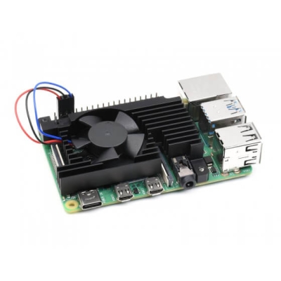Dedicated All-In-One aluminum alloy cooling fan for Raspberry Pi 4B, PWM speed adjustment, better cooling - 4
