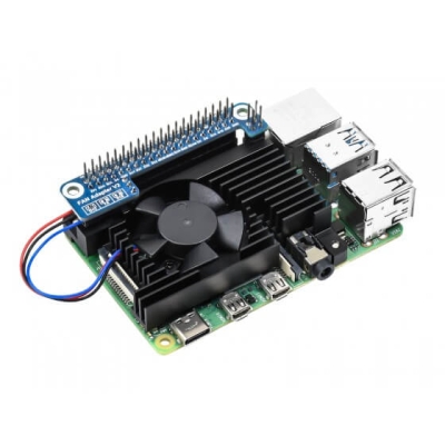 Dedicated All-In-One aluminum alloy cooling fan for Raspberry Pi 4B, PWM speed adjustment, better cooling - 5