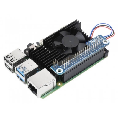 Dedicated All-In-One aluminum alloy cooling fan for Raspberry Pi 4B, PWM speed adjustment, better cooling - 6