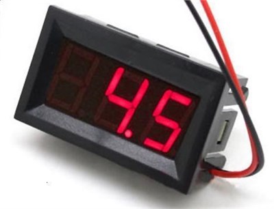 Digital Voltmeter DC 4.5-30 Volt Red Panel Type
