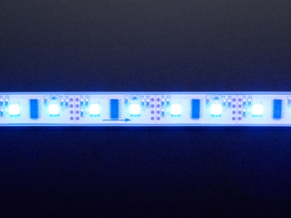Dijital RGB LED Hava Koşullarına Dayanıklı Şerit - LPD8806 x 48 LED 1m - Thumbnail