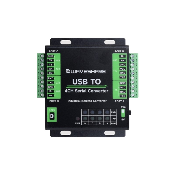 Waveshare - Endüstriyel USB'den Seri Dönüştürücü 4 Kanallı Orijinal FT4232HL Çip