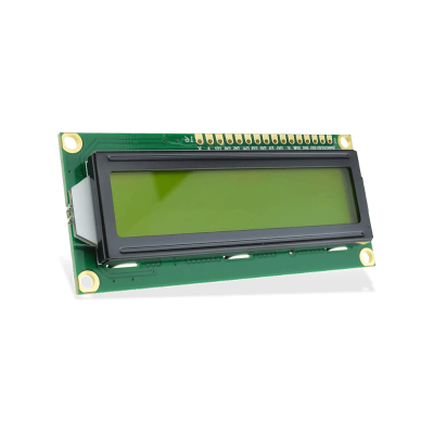 شاشة إلكترونية LCD 1602 إضاءة لون أصفر - 3.3 فولت 2x16 حرف