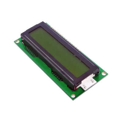 شاشة إلكترونية LCD 1602 إضاءة لون أصفر - 5 فولت 2x16 حرف