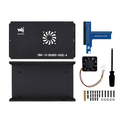 Metal Case for Raspberry Pi Compute Module 4 IO Board (A) (with Cooling Fan) - 5