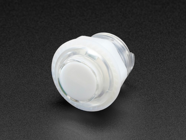 Adafruit - Mini LED Arcade Button - 24mm Semi-Transparent Clear