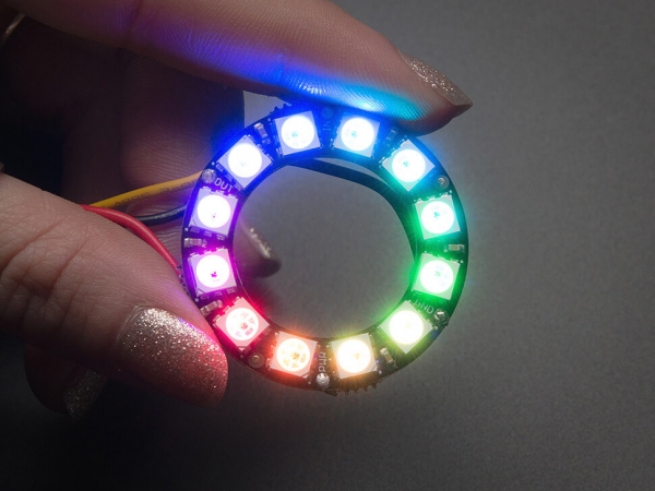 NeoPixel Ring - Entegre Sürücülü 12 x 5050 RGB LED - Thumbnail