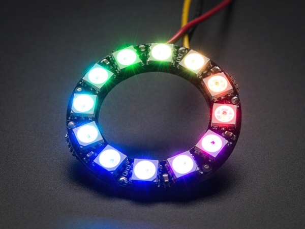 Adafruit - NeoPixel Ring - Entegre Sürücülü 12 x 5050 RGB LED