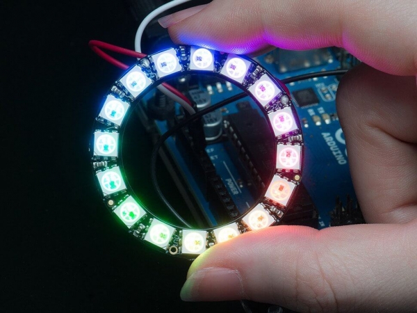 NeoPixel Ring - Entegre Sürücülü 16 x 5050 RGB LED - Thumbnail