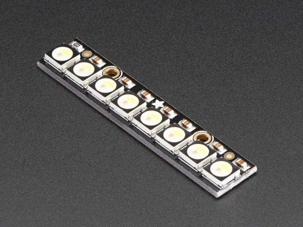 Adafruit - NeoPixel Stick - 8 x 5050 RGBW LEDs - Natural White - 4500K