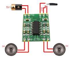 PAM8403 2x3W Mini Digital Amplifier Module - Thumbnail