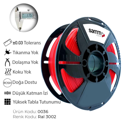 Samm Market PLA Plus Red Filament 1.75mm - 2