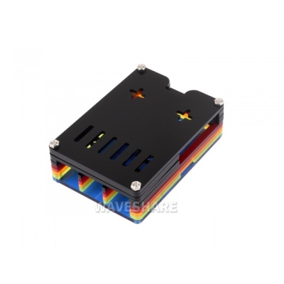 Rainbow-Colored, Translucent Acrylic Case for Raspberry Pi 5 - 1