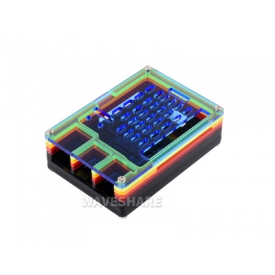 Rainbow-Colored, Translucent Acrylic Case for Raspberry Pi 5 - 2