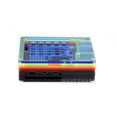 Rainbow-Colored, Translucent Acrylic Case for Raspberry Pi 5 - 3
