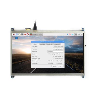 Raspberry Pi 10.1'' 1024 x 600 HDMI Dokunmatik IPS LCD Ekran