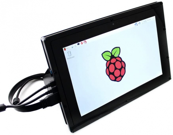 Waveshare - Raspberry Pi 10.1’’ Kapasitif 1280×800 HDMI Dokunmatik IPS LCD(B) Ekran Koruma Kasalı