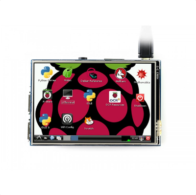 Raspberry Pi 3.5 inç 480 x 320 Dokunmatik IPS LCD (B) Ekran - 2
