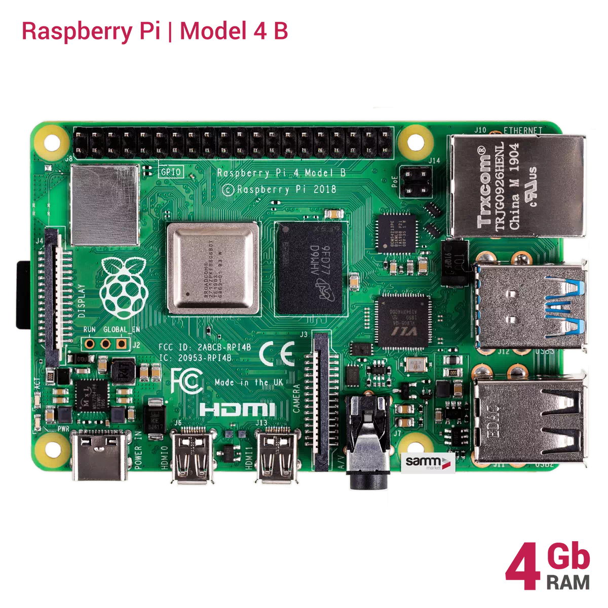 Raspberry Pi - Raspberry Pi 4 - 4GB