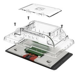 Raspberry Pi 4 Compatible Touch Case - Transparent - Thumbnail