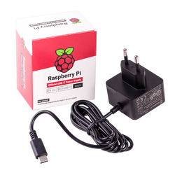 Raspberry Pi 4 Güç Adaptörü 5.1V 3A Siyah (Lisanslı) - Thumbnail