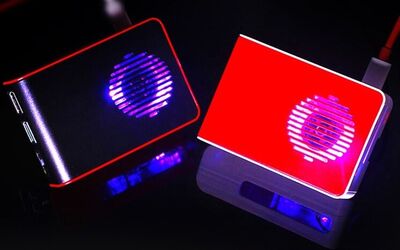 Raspberry Pi 4 LED Fan Case - Red