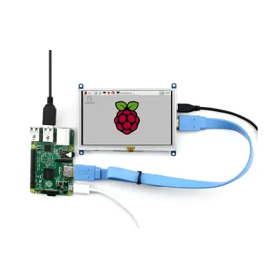 Raspberry Pi 5 inç Rezistif Dokunmatik Ekran LCD (B), 800×480, HDMI - 3