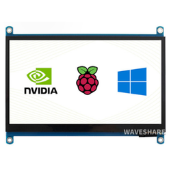 Raspberry Pi 7 inç Kapasitif 1024×600 Dokunmatik Ekran LCD (H), HDMI, IPS - Thumbnail