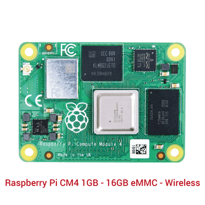 Raspberry Pi CM4 1GB - 16GB eMMC - Wireless - 2
